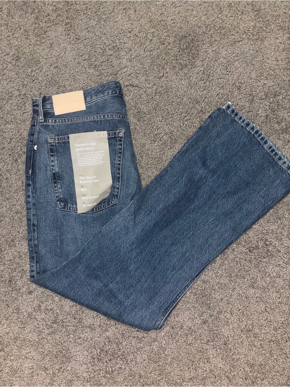 Everlane Mid-Rise The Slouch Bootcut Jean Wide Leg Jeans